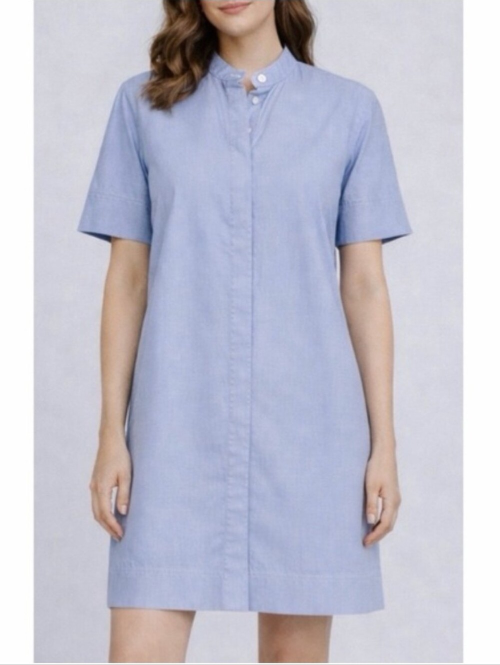 Everlane Light Blue Short Sleeve Shirtdress Size 6